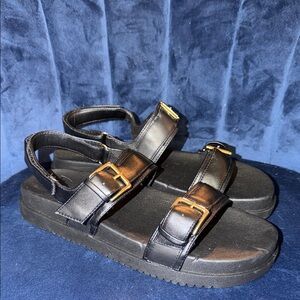 Madden Girl Women’s Black Sandals with Buckle Straps  Size 9